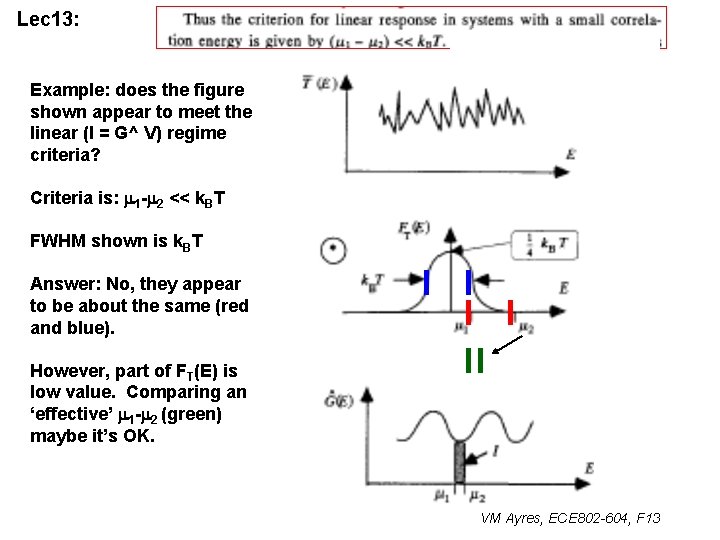 Lec 13: Example: does the figure shown appear to meet the linear (I =
