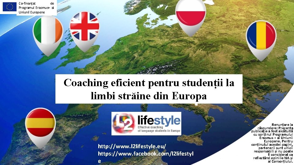 Co-finanțat de Programul Erasmus+ al Uniunii Europene Coaching eficient pentru studenții la limbi străine