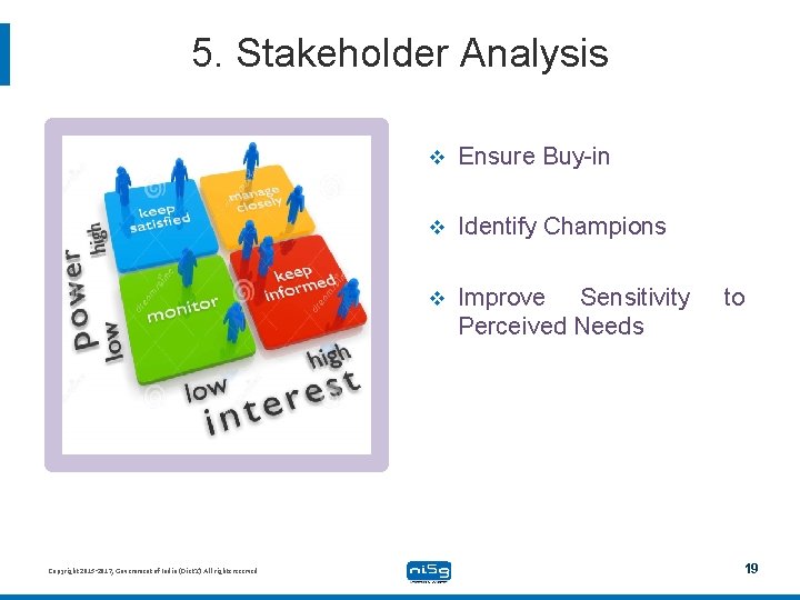 5. Stakeholder Analysis Copyright 2015 -2017, Government of India (Diet. Y) All rights reserved