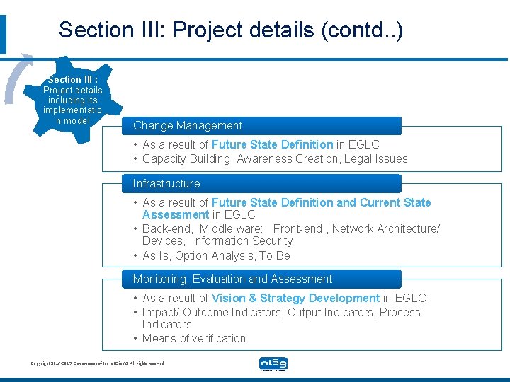 Section III: Project details (contd. . ) Section III : Project details including its