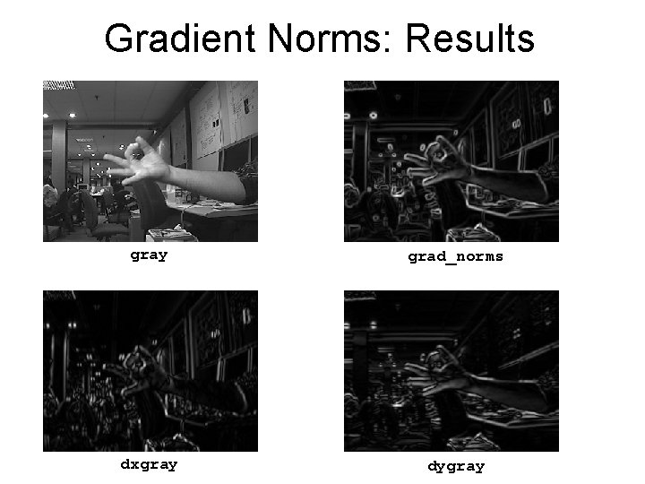 Gradient Norms: Results gray grad_norms dxgray dygray 