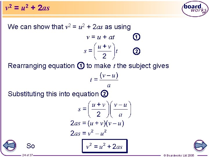 v 2 = u 2 + 2 as We can show that v 2