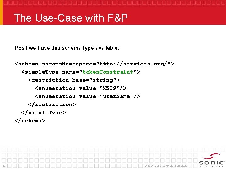 The Use-Case with F&P Posit we have this schema type available: <schema target. Namespace="http: