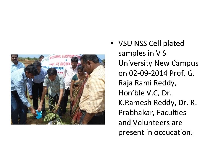 • VSU NSS Cell plated samples in V S University New Campus on