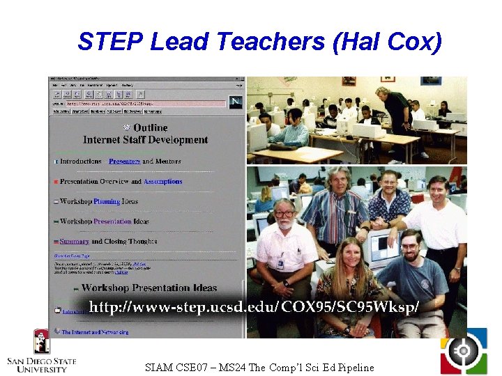 STEP Lead Teachers (Hal Cox) SIAM CSE 07 – MS 24 The Comp’l Sci