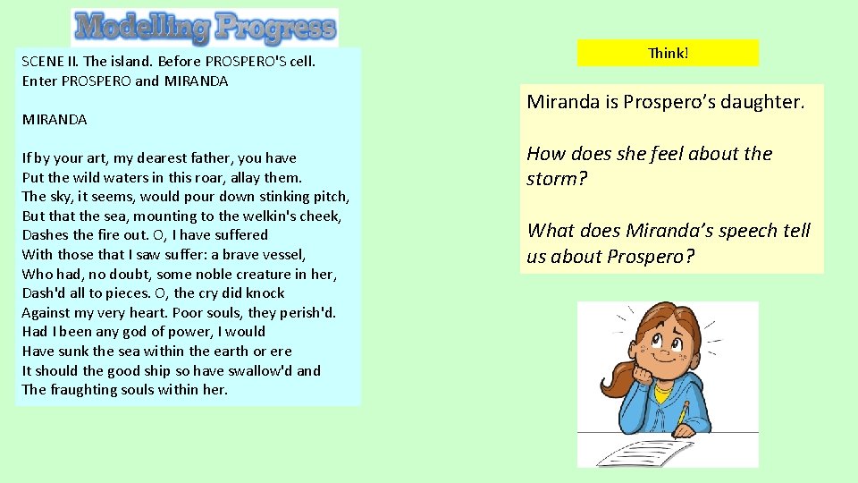 SCENE II. The island. Before PROSPERO'S cell. Enter PROSPERO and MIRANDA If by your SCENE II. The island. Before PROSPERO'S cell. Enter PROSPERO and MIRANDA If by your