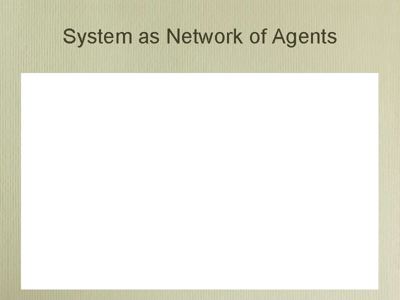 System as Network of Agents 