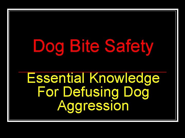 Dog Bite Safety Essential Knowledge For Defusing Dog Aggression 