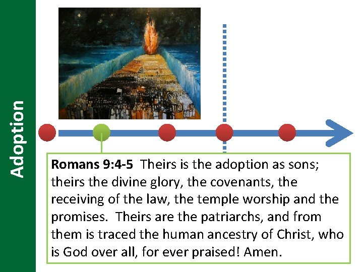 Adoption Romans 9: 4 -5 Theirs is the adoption as sons; theirs the divine