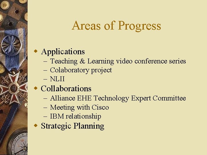 Areas of Progress w Applications – Teaching & Learning video conference series – Colaboratory