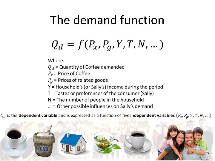 The demand function 