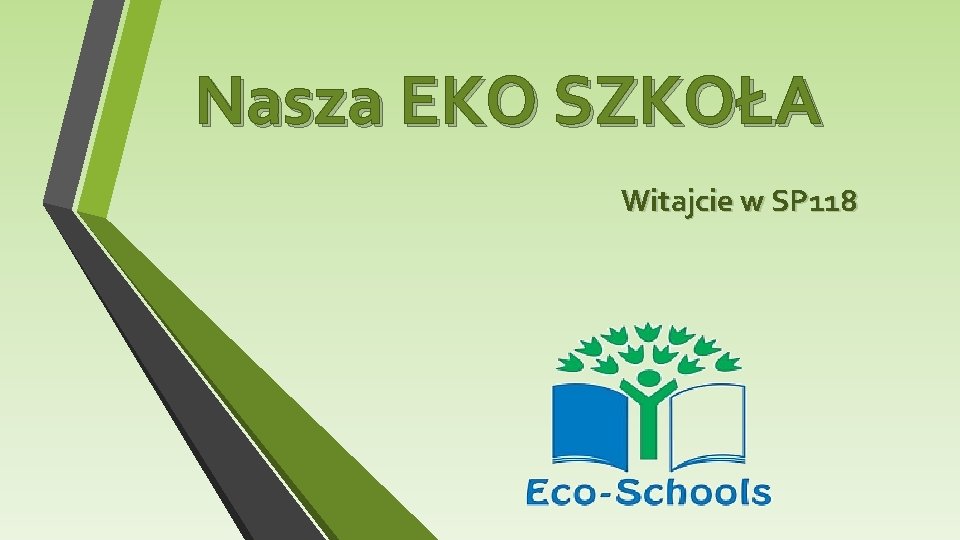 Nasza EKO SZKOŁA Witajcie w SP 118 