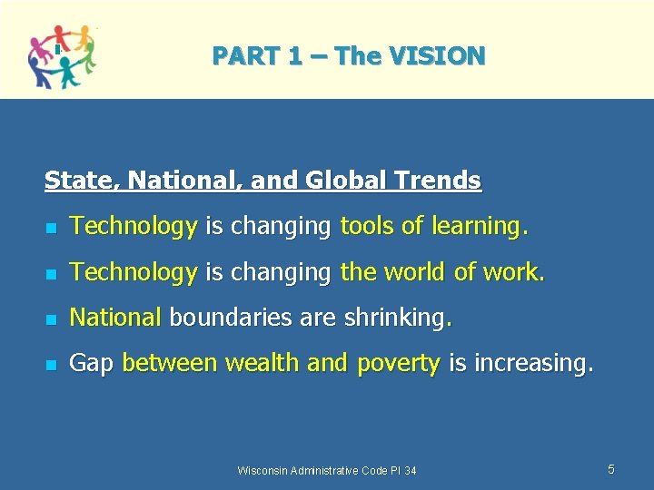 PART 1 – The VISION State, National, and Global Trends n Technology is changing