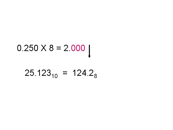 0. 250 X 8 = 2. 000 25. 12310 = 124. 28 