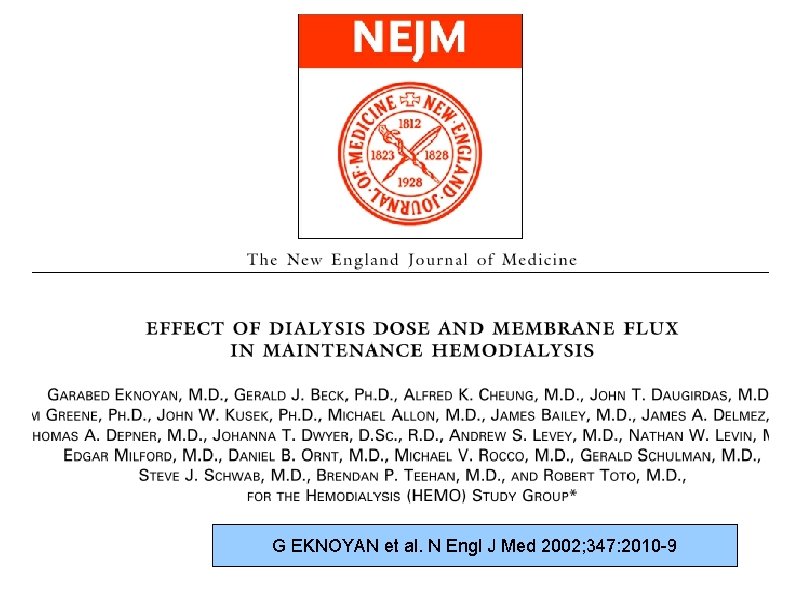 G EKNOYAN et al. N Engl J Med 2002; 347: 2010 -9 G EKNOYAN et al. N Engl J Med 2002; 347: 2010 -9