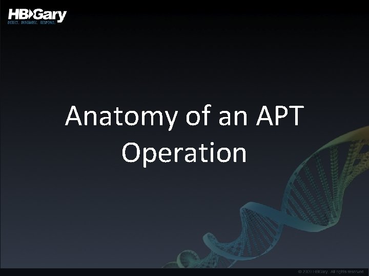 Anatomy of an APT Operation 