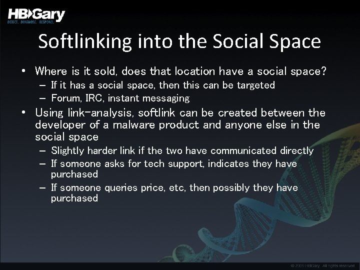 Softlinking into the Social Space • Where is it sold, does that location have