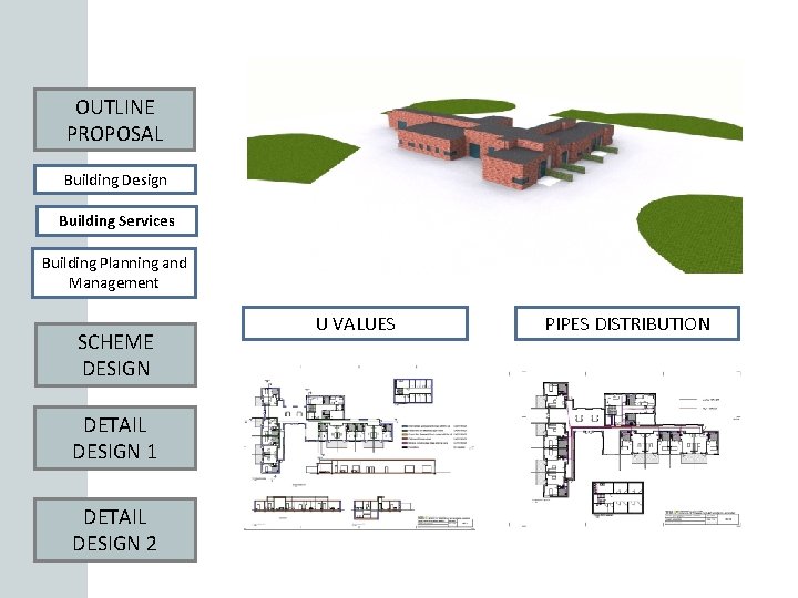 OUTLINE PROPOSAL Building Design Building Services Building Planning and Management SCHEME DESIGN DETAIL DESIGN