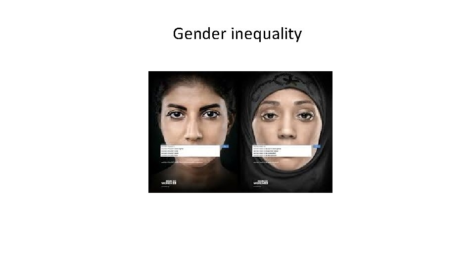 Gender inequality 
