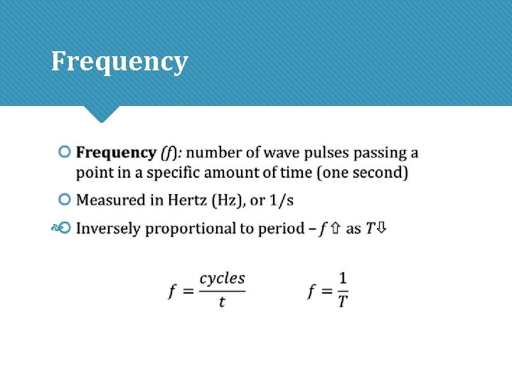 Frequency Frequency
