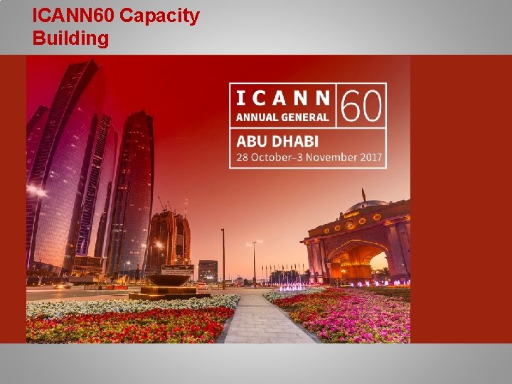 ICANN 60 Capacity Building 