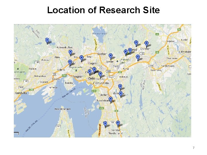 Location of Research Site 7 