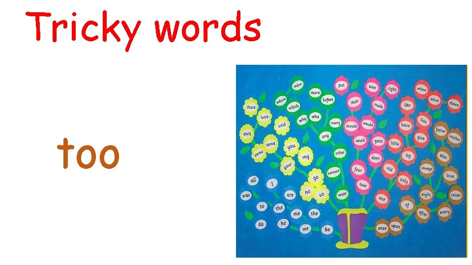 Tricky words too 