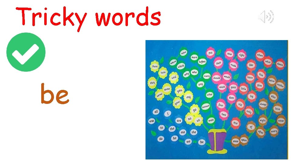 Tricky words be 