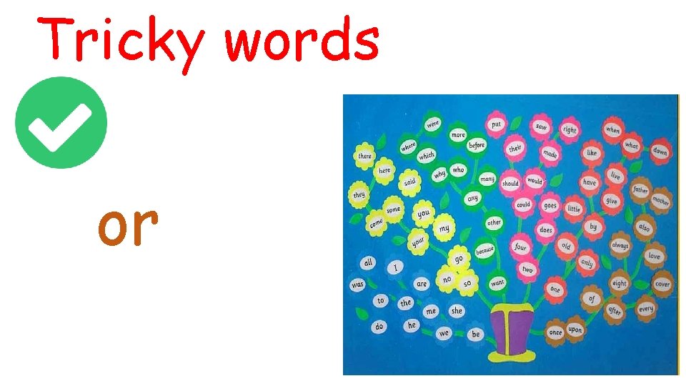 Tricky words or 