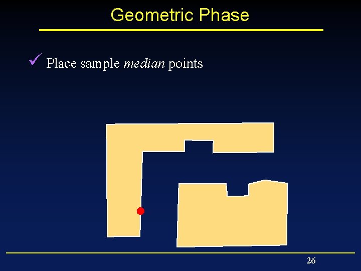Geometric Phase ü Place sample median points 26 
