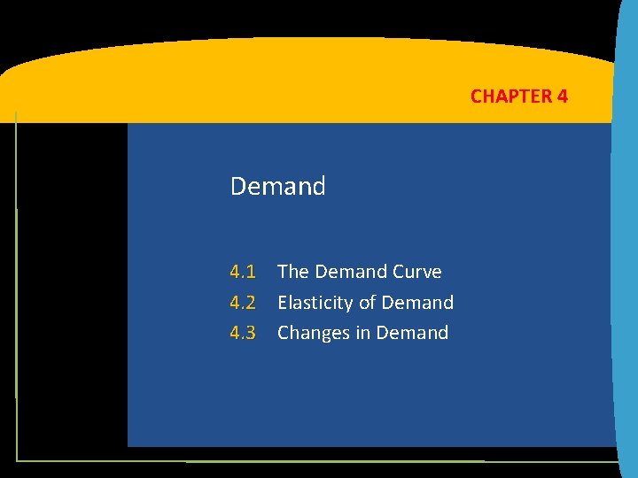 CHAPTER 4 Demand 4. 1 The Demand Curve 4. 2 Elasticity of Demand 4.