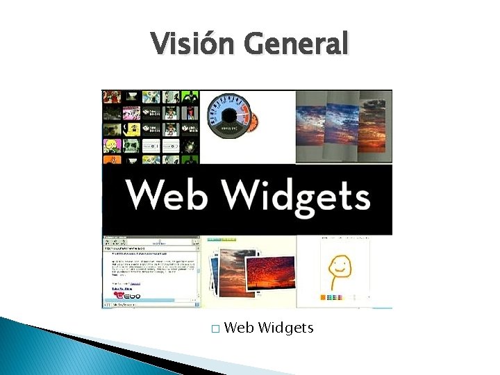 Visión General � Web Widgets 