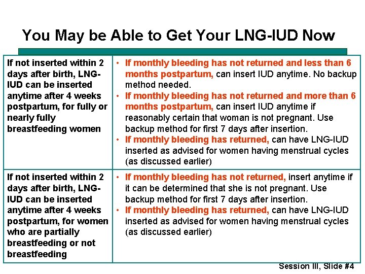 You May be Able to Get Your LNG-IUD Now If not inserted within 2