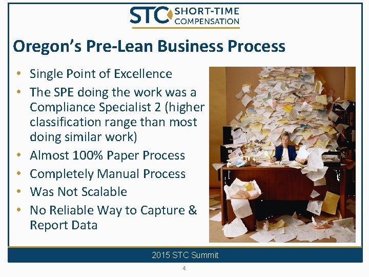 Oregon’s Pre-Lean Business Process • Single Point of Excellence • The SPE doing the