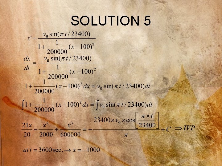 SOLUTION 5 