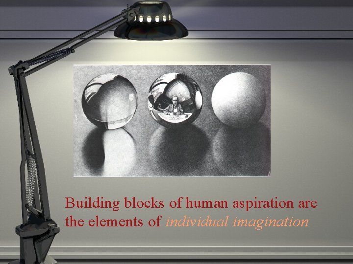 Building blocks of human aspiration are the elements of individual imagination 