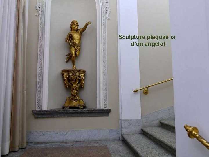 Sculpture plaquée or d’un angelot 