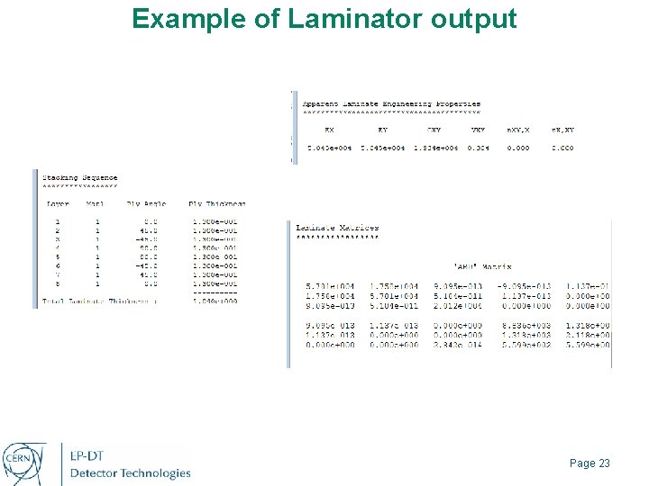 Example of Laminator output Page 23 