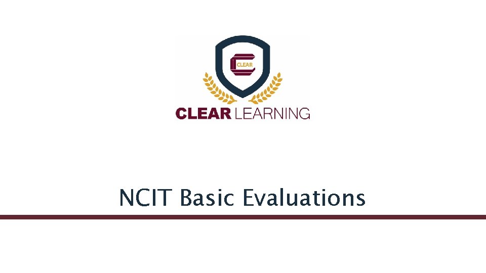 NCIT Basic Evaluations Investigative Process 