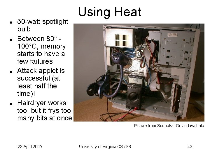 n n 50 -watt spotlight bulb Between 80° 100°C, memory starts to have a