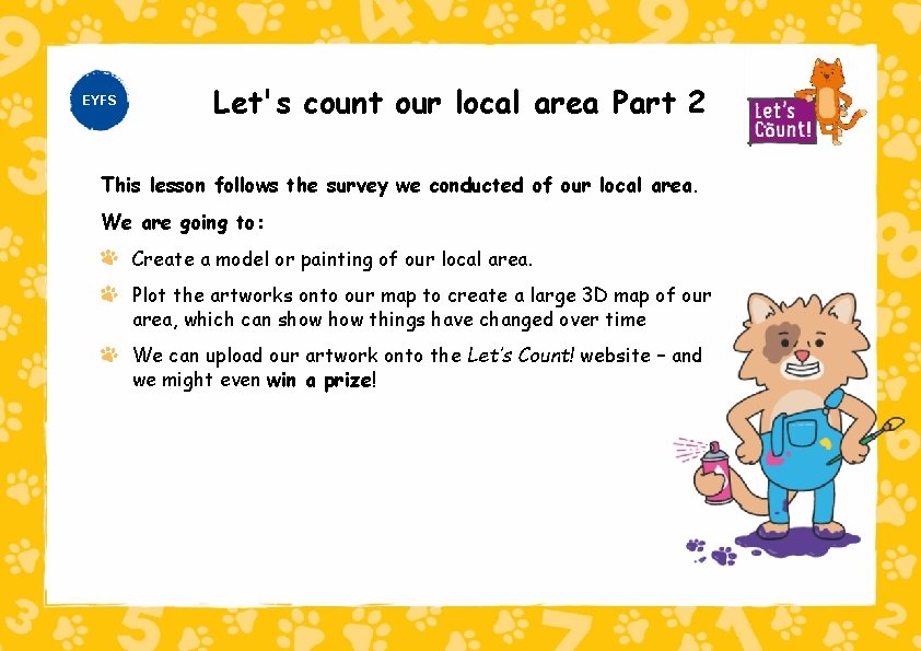 EYFS Let's count our local area Part 2 This lesson follows the survey we