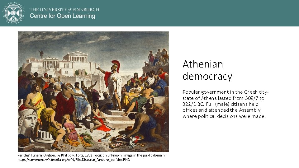 Athenian democracy Popular government in the Greek citystate of Athens lasted from 508/7 to