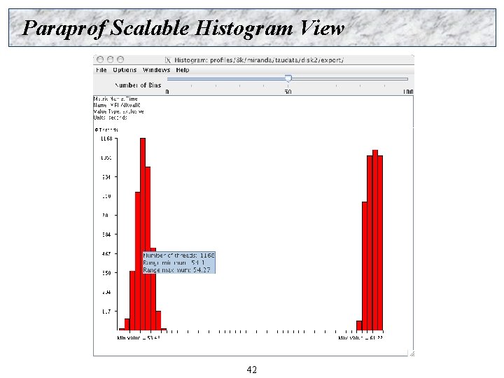 Paraprof Scalable Histogram View 42 