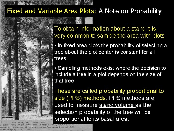 Fixed and Variable Area Plots: A Note on Probability To obtain information about a