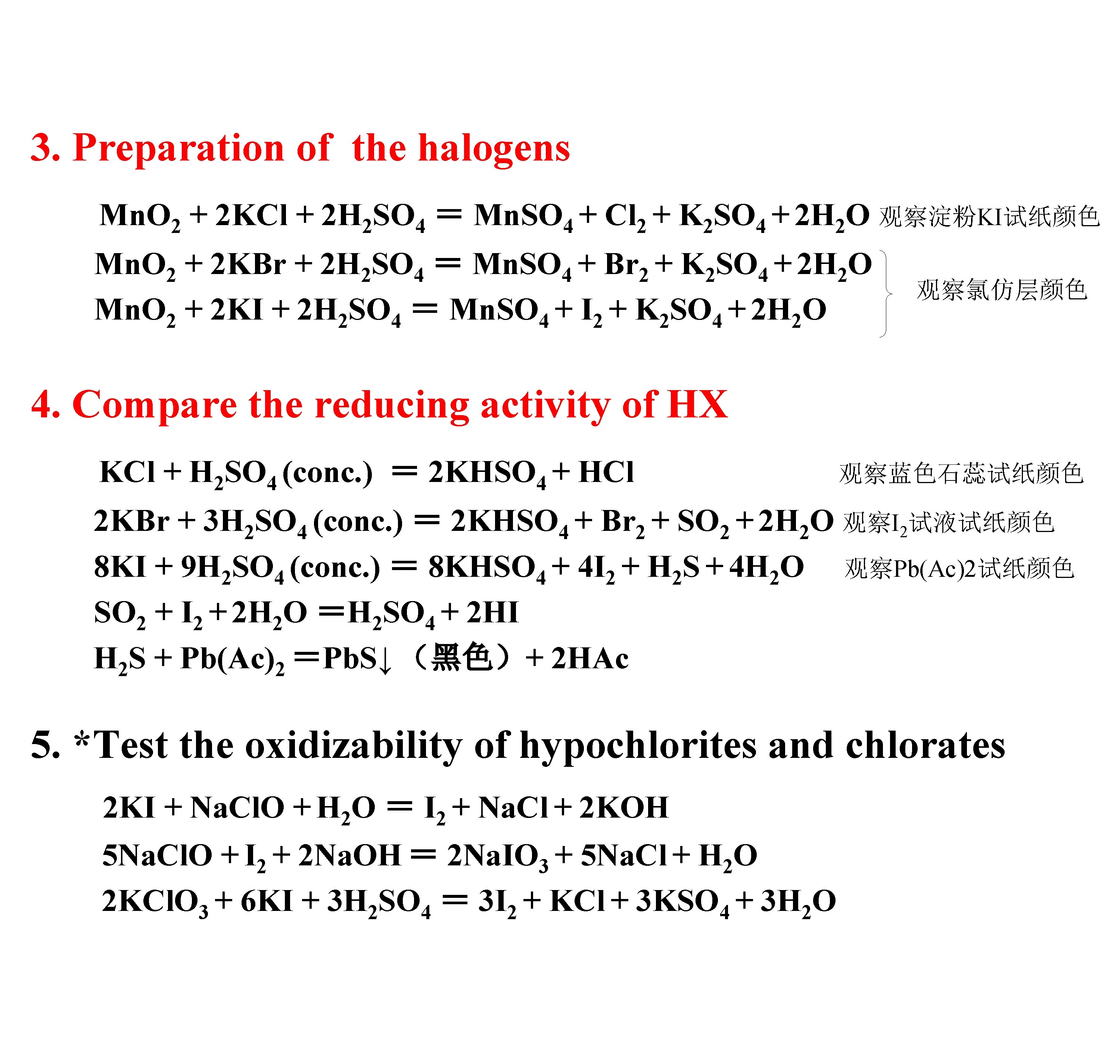 3. Preparation of the halogens Mn. O 2 + 2 KCl + 2 H 3. Preparation of the halogens Mn. O 2 + 2 KCl + 2 H