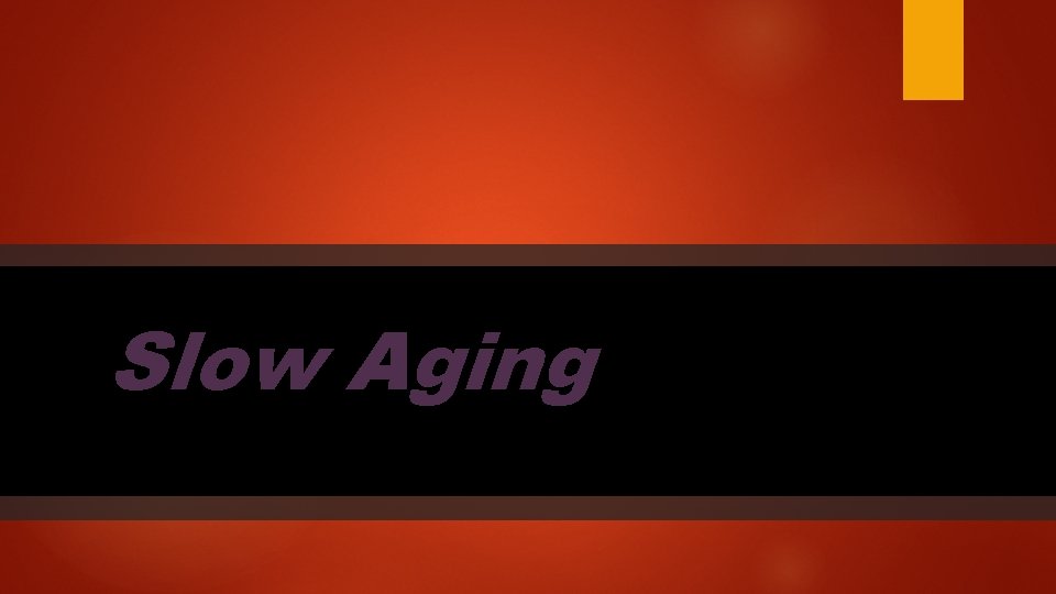 Slow Aging 