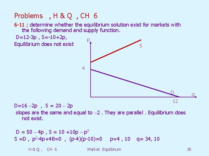 Problems , H & Q , CH 6 6 -11 ; determine whether the