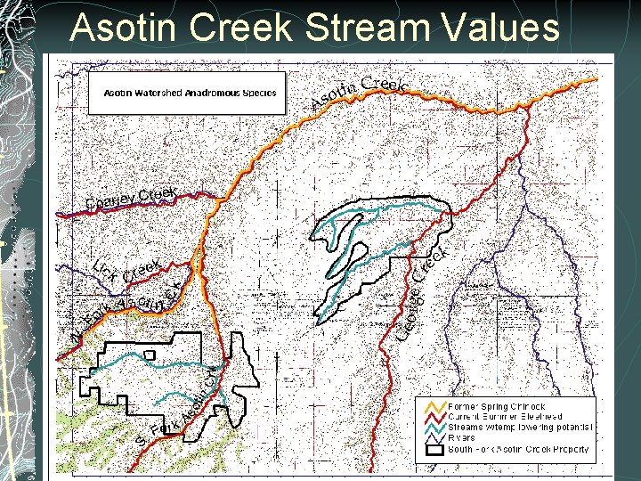Asotin Creek Stream Values Asotin Creek Stream Values