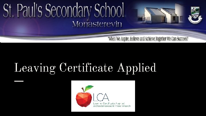 Leaving Certificate Applied 