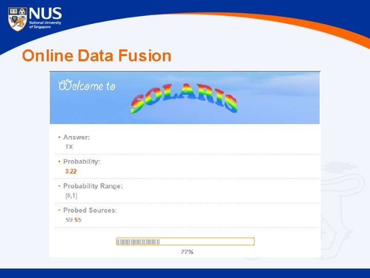 Online Data Fusion 